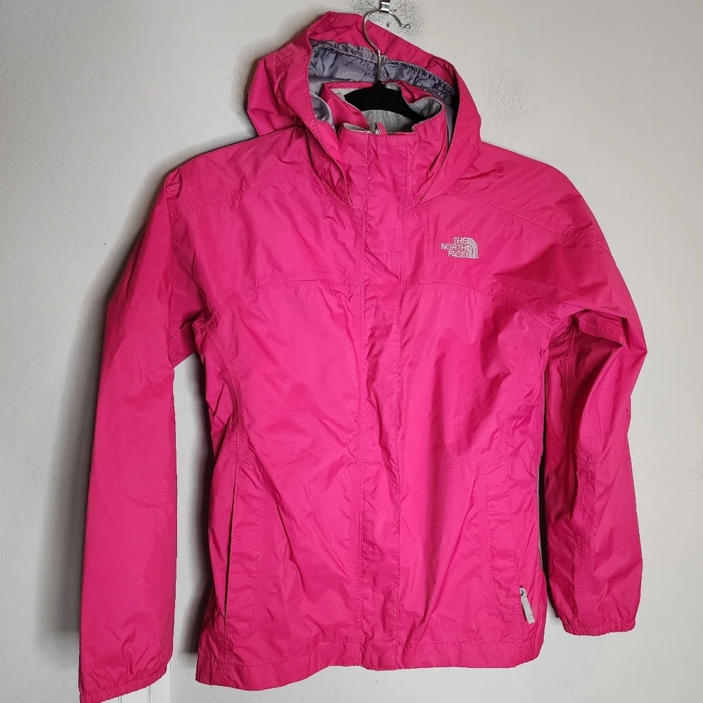 The North Face Hyvent Pink Windbreaker Lightweight Jacket Kid Size 10/12 M Nylon